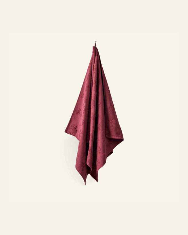 Handtuch Dunkelrot - 70x140 cm Dunkelrot - 1