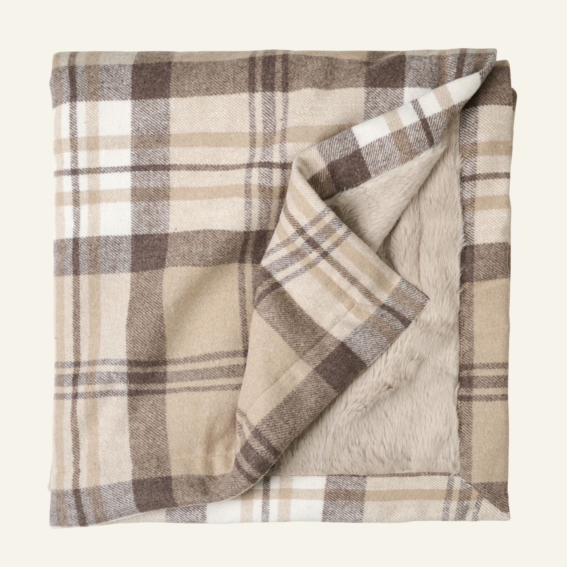 Plaid aus Kunstfell Braun - 130x170 cm Braun - 1