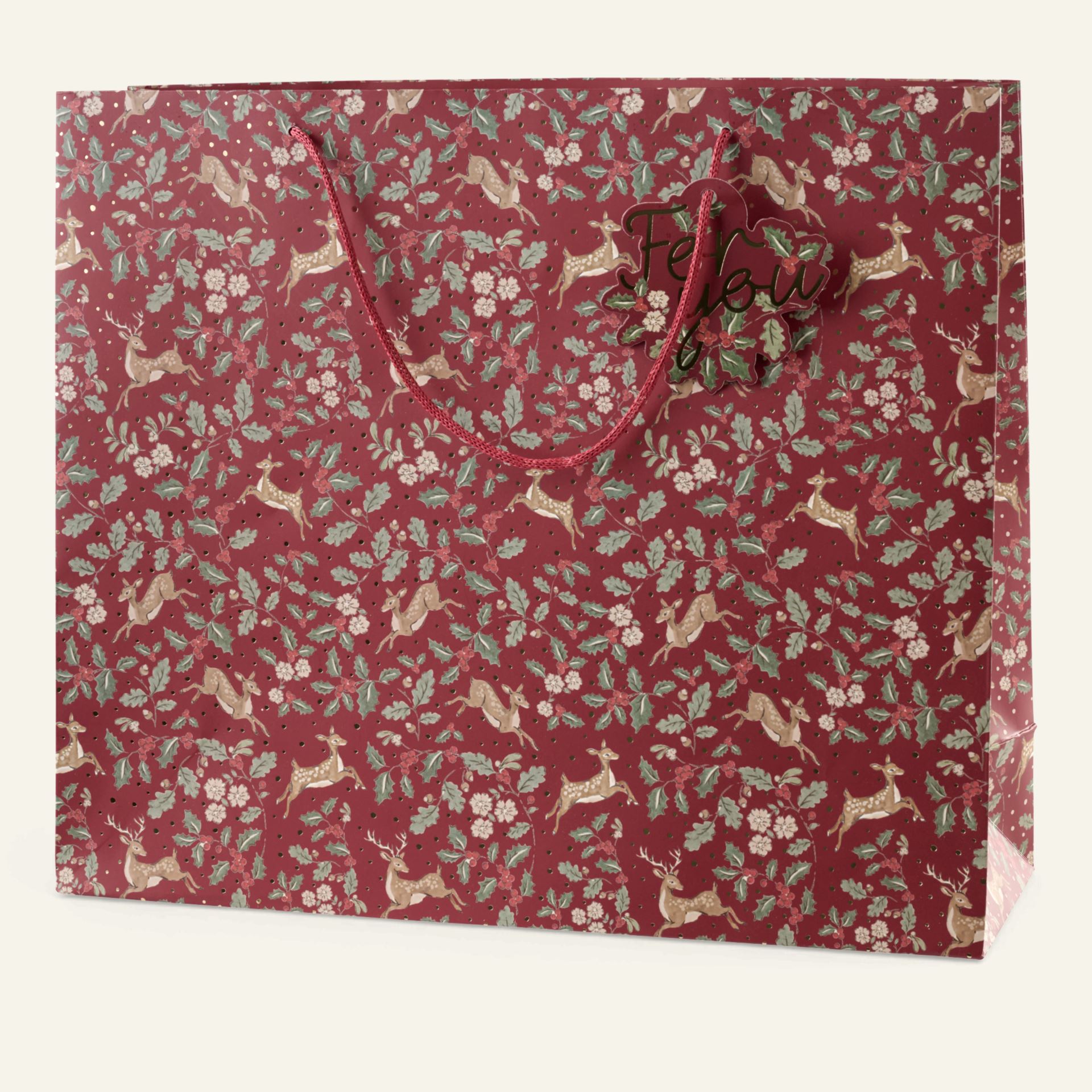 Geschenktüte Multi/Rot - 36x42x14 cm Multi/Rot - 1