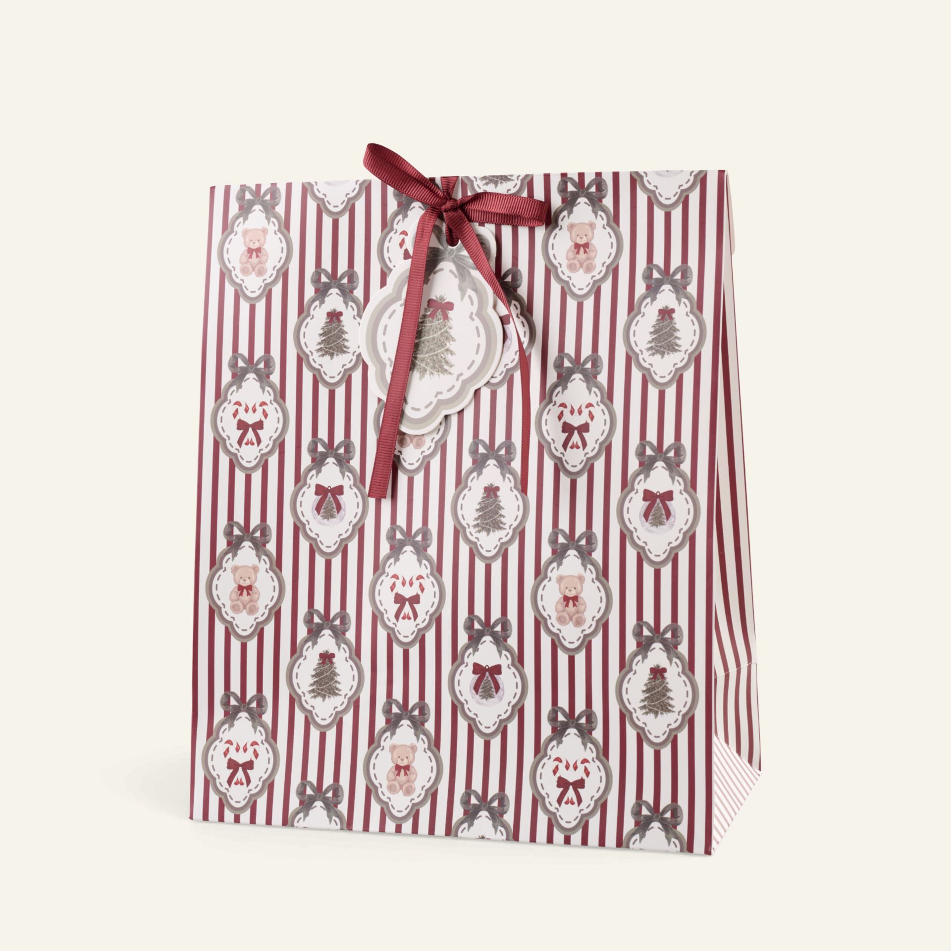 Geschenktüte Multi/Rot - 25x30x12cm Multi/Rot - 1