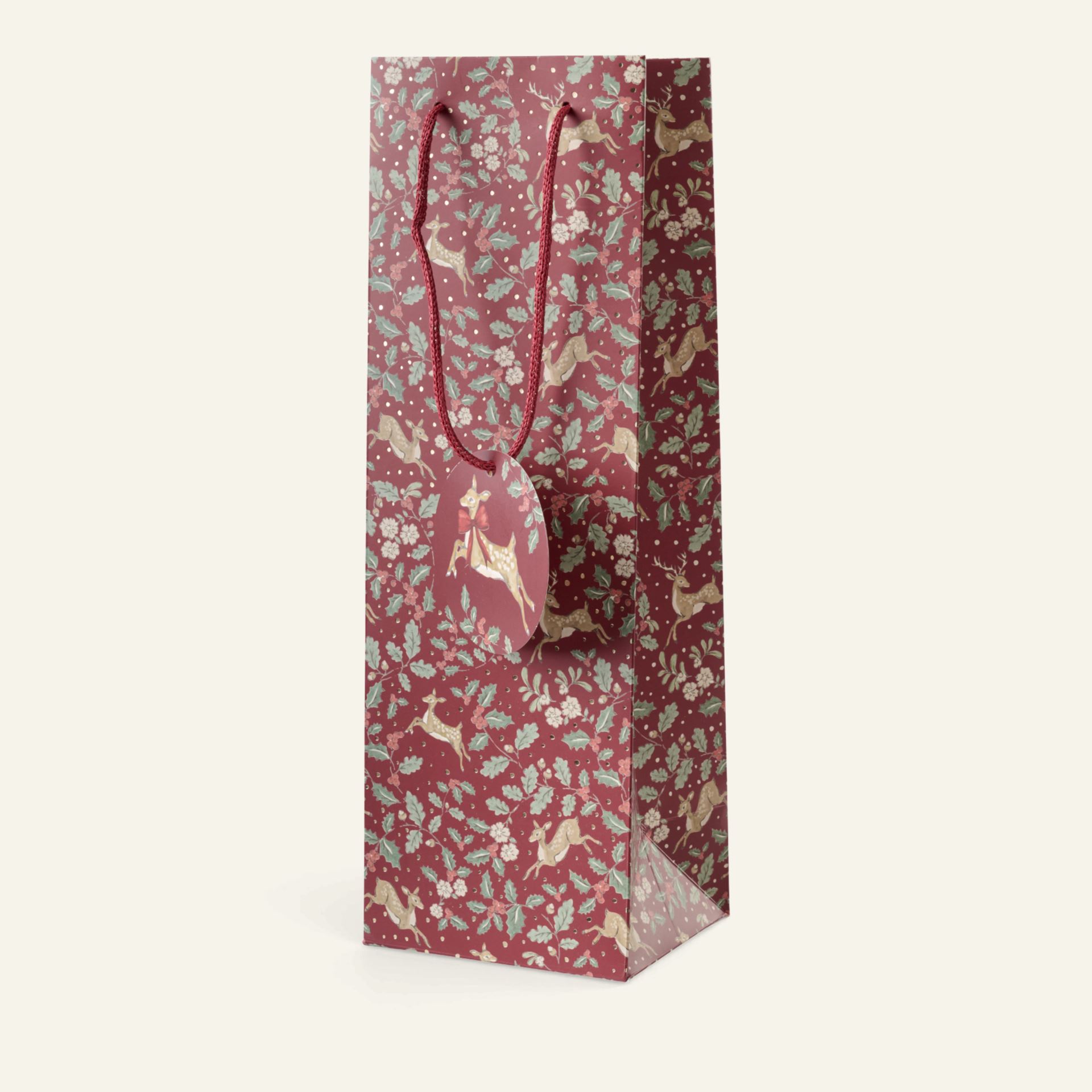 Geschenktüte für Flaschen Multi/Rot - 12x36x10 cm Multi/Rot - 1
