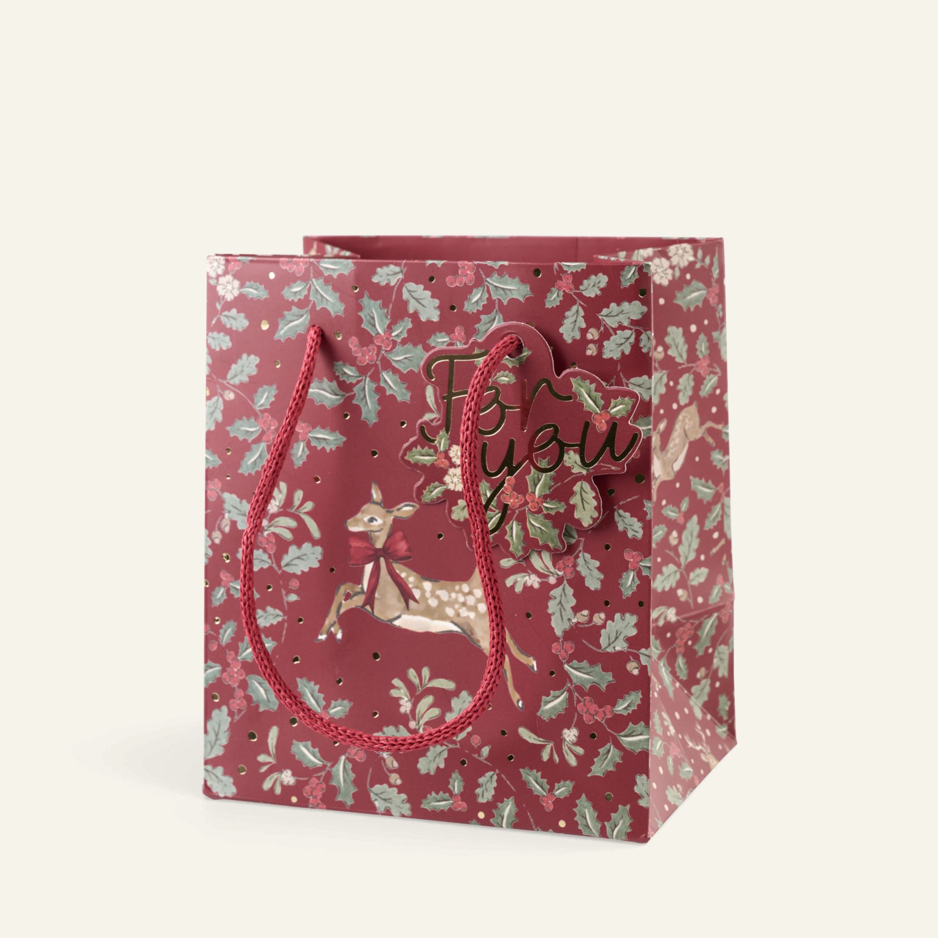 Geschenktüte Multi/Rot - 13x15x9 cm Multi/Rot - 1