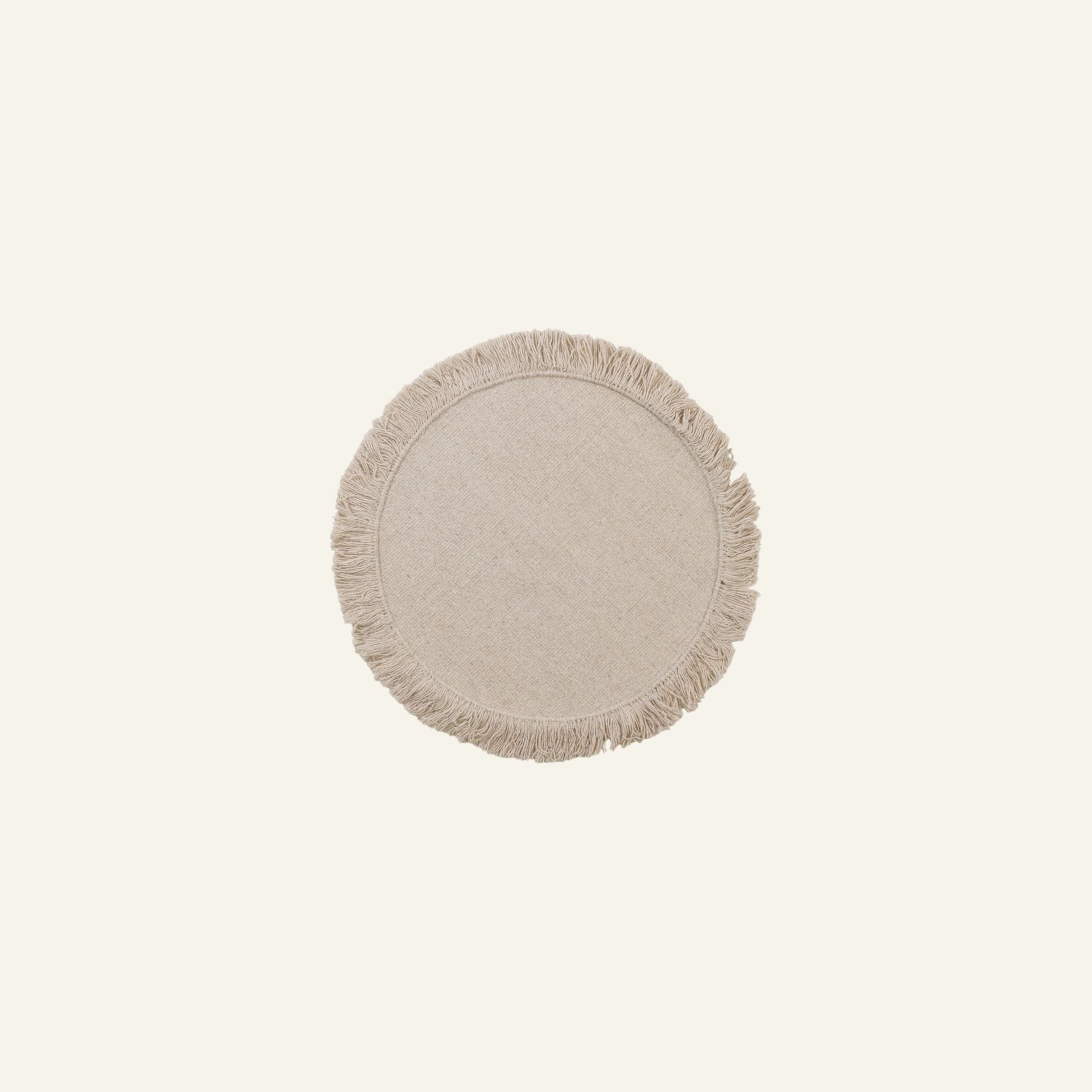 Runder Teppich Hellbeige - ø100 cm Hellbeige - 1
