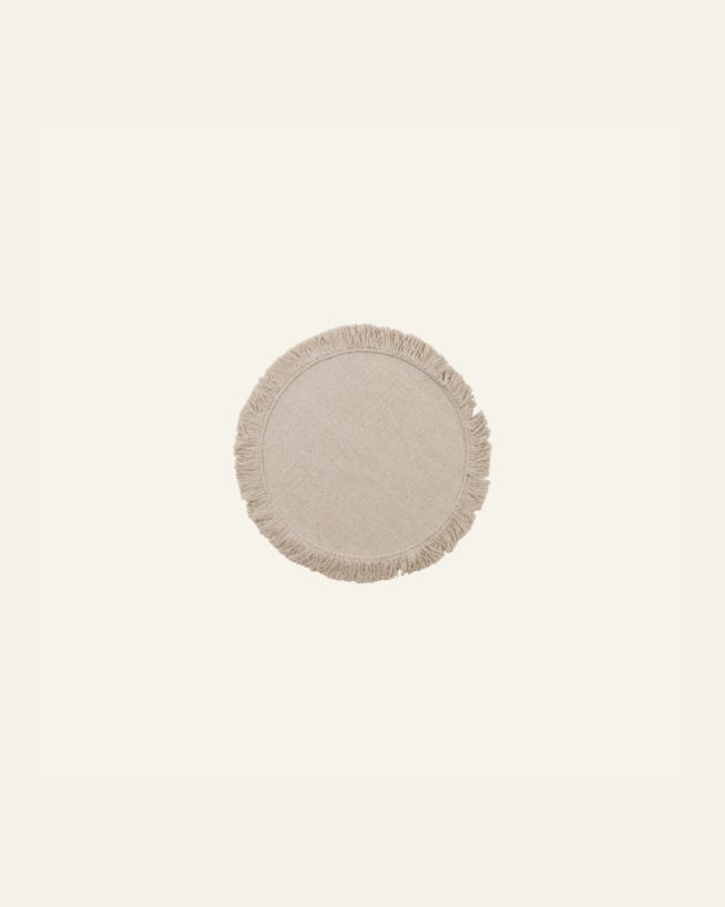Runder Teppich Hellbeige - ø100 cm Hellbeige - 1