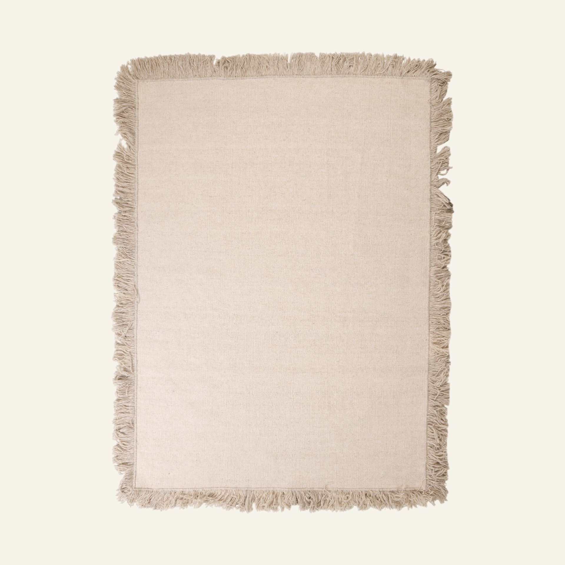 Wollteppich Hellbeige - 240x300 cm Hellbeige - 1