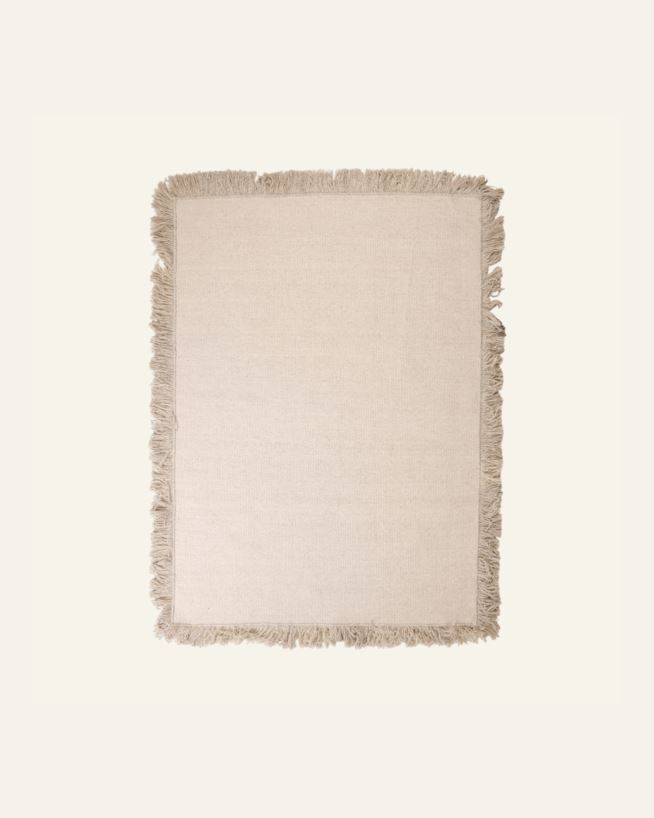 Wollteppich Hellbeige - 240x300 cm Hellbeige - 1