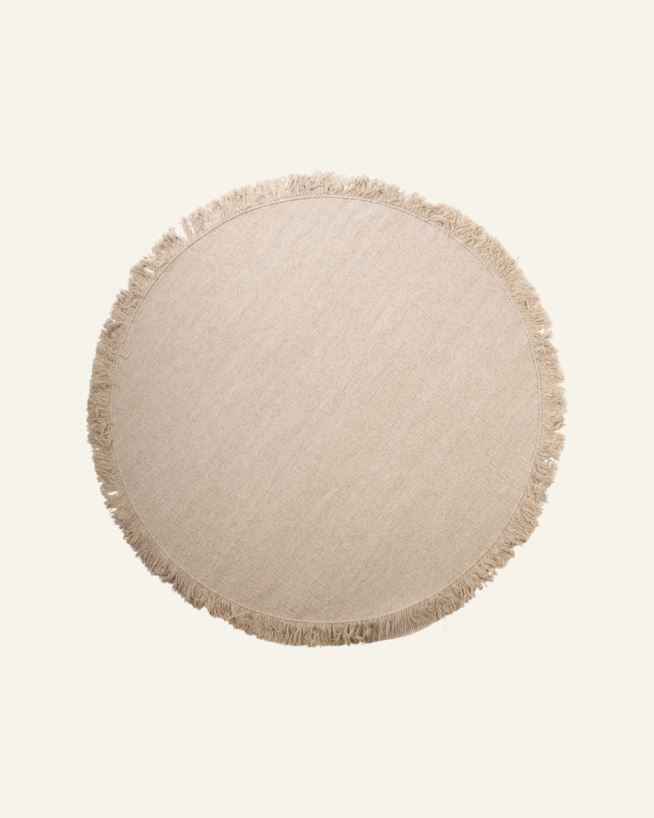 Runder Teppich Hellbeige - ø250 cm Hellbeige - 1