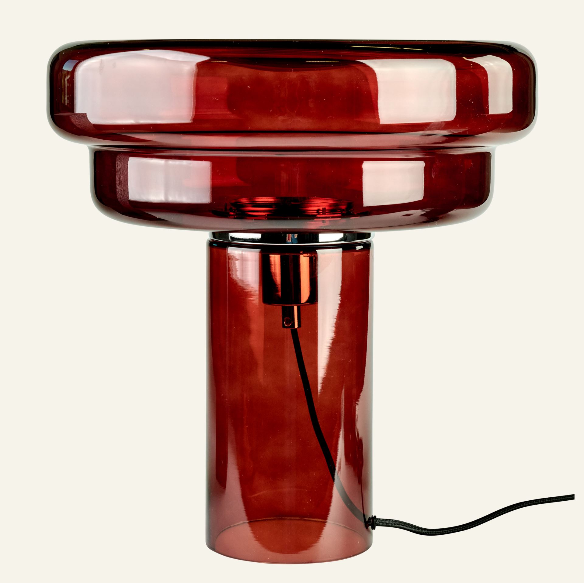 Tischlampe Dunkelrot - ø35x35 cm Dunkelrot - 1