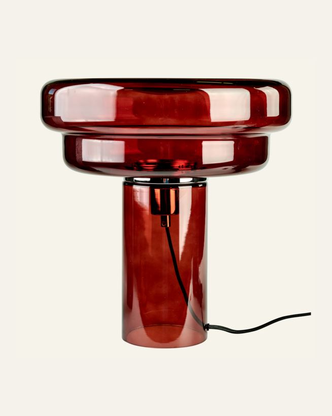 Tischlampe Dunkelrot - ø35x35 cm Dunkelrot - 1