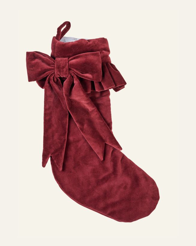Weihnachtsstrumpf Dunkelrot - 55x18 cm Dunkelrot - 1