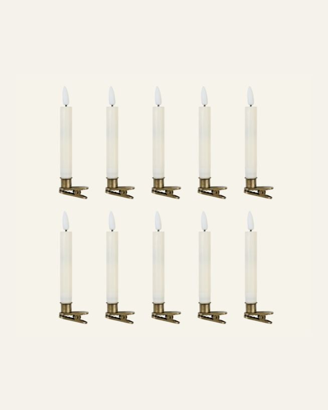 LED-Weihnachtsbaumlichter Weiß - 1,5x1,5x13 cm Weiß - 1