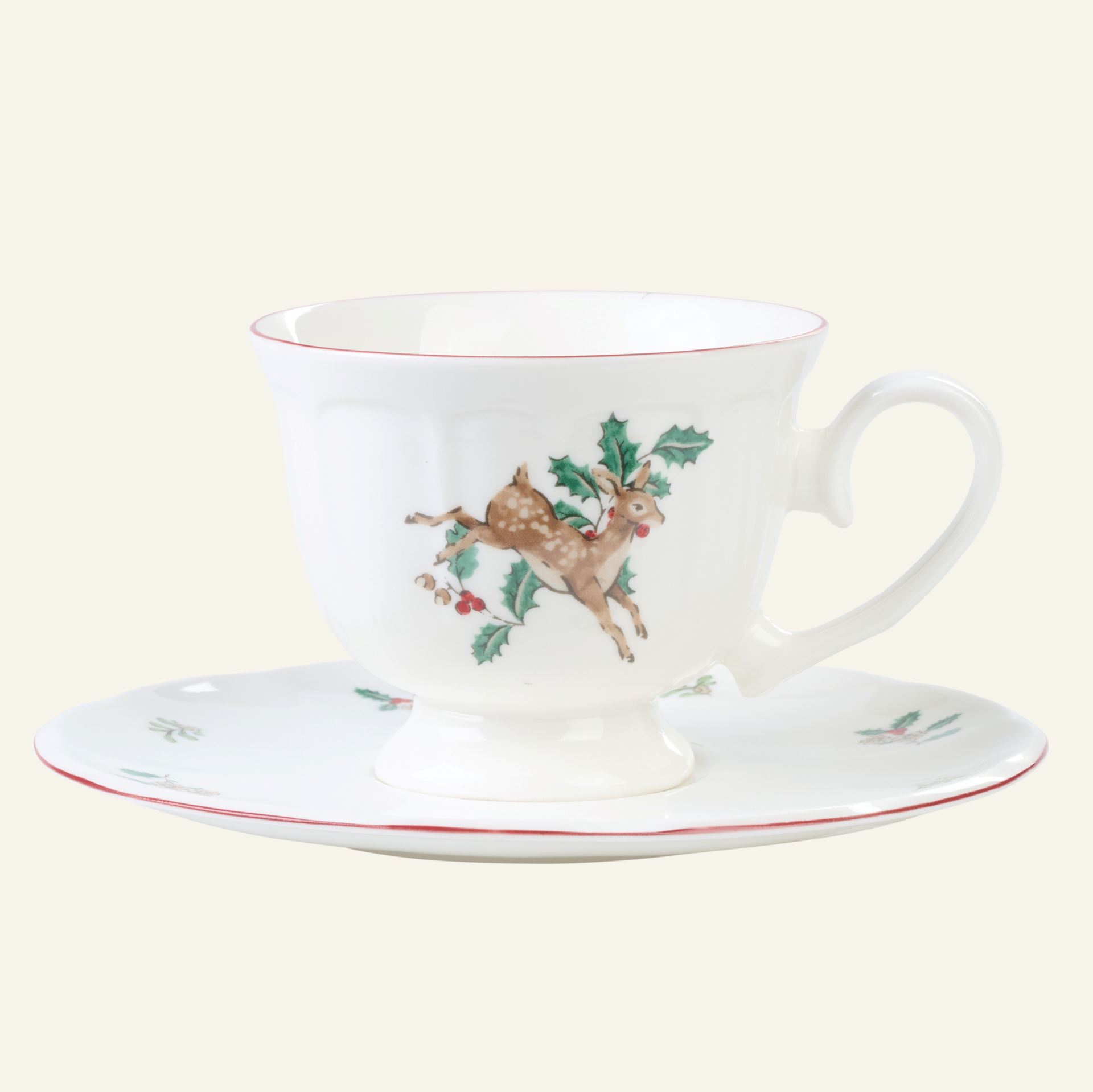 Tasse mit Untertasse Rot - 170 ml Rot - 1