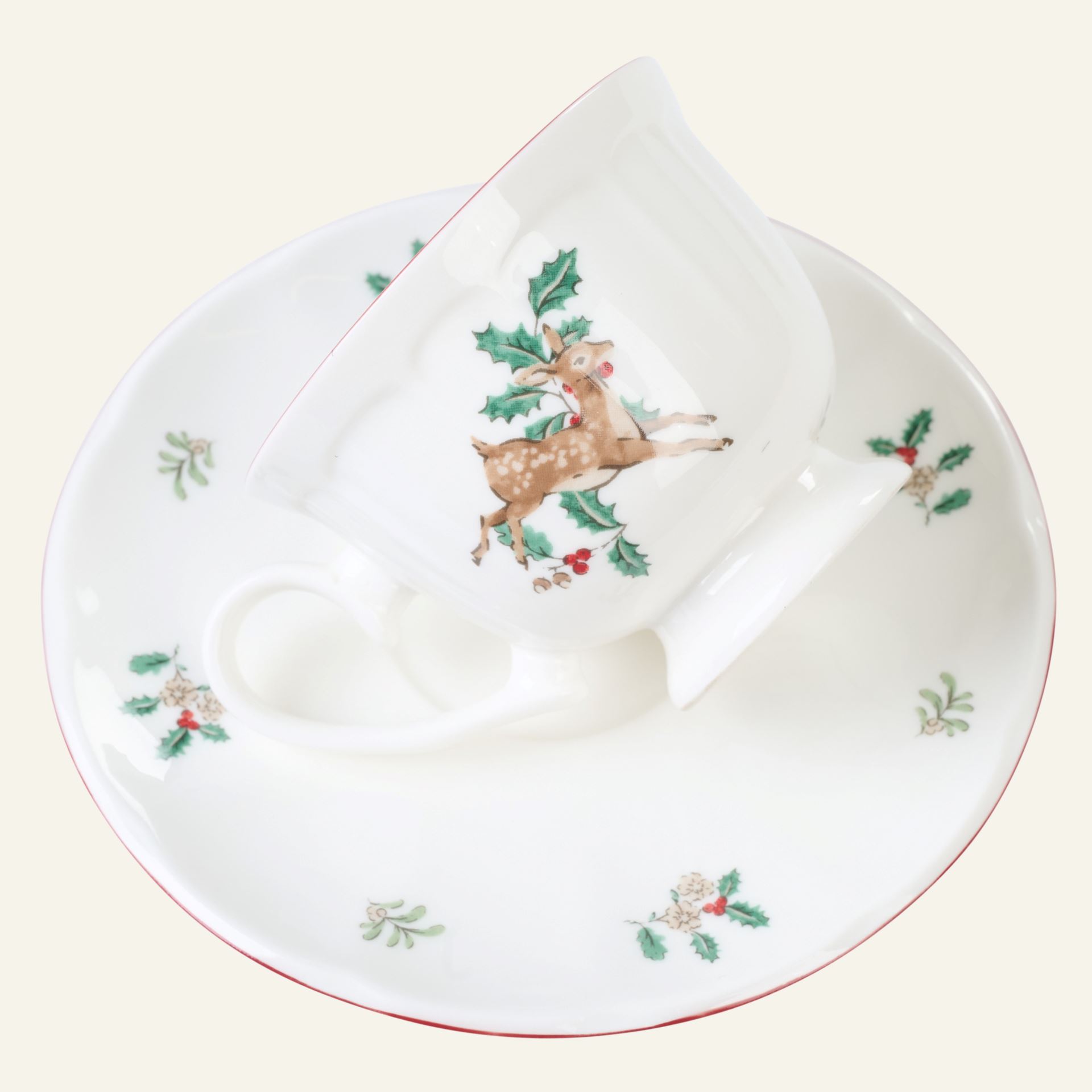 Tasse mit Untertasse Rot - 3
