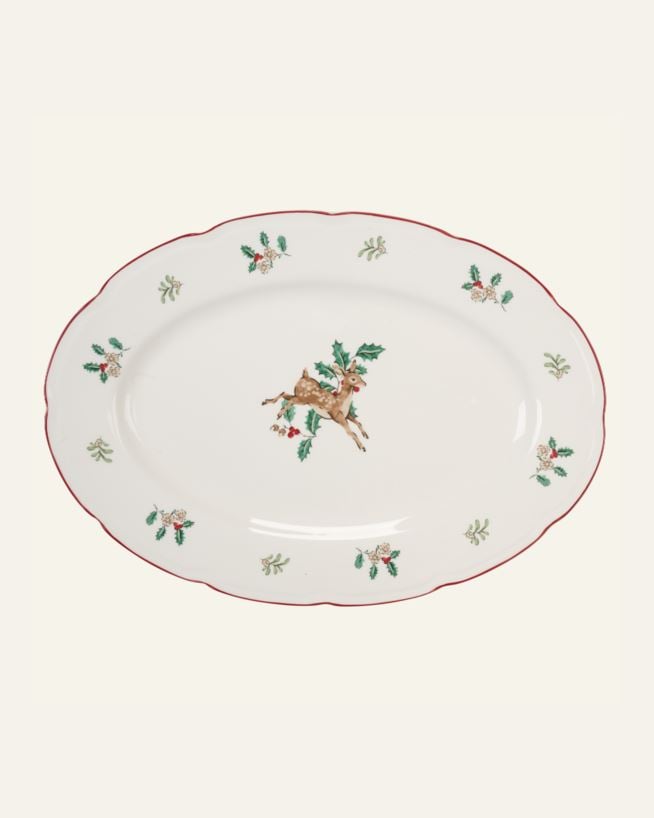 Servierteller Rot - 34,7x24,7 cm Rot - 1
