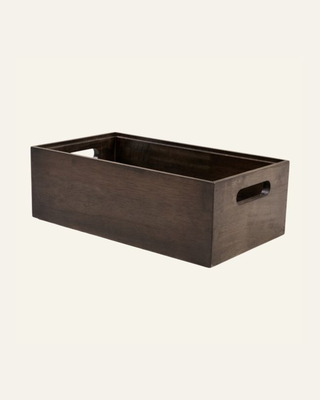 Stapelbare Aufbewahrungsbox Braun - 35x20x12 cm Braun - 1