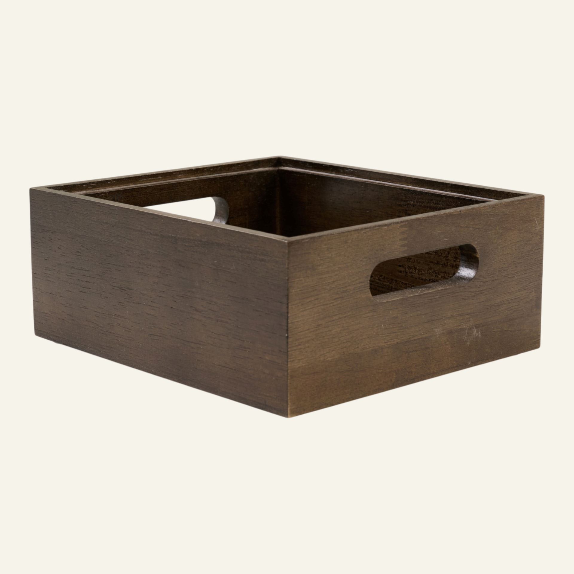 Stapelbare Aufbewahrungsbox Braun - 20x16x8 cm Braun - 1