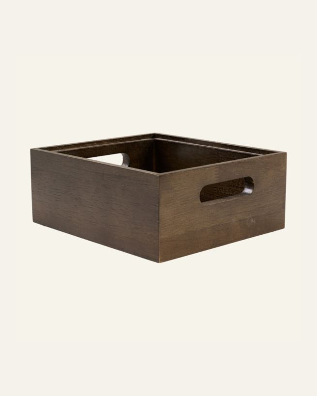 Stapelbare Aufbewahrungsbox Braun - 20x16x8 cm Braun - 1