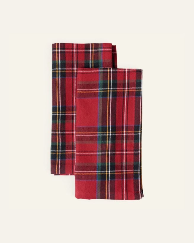 Stoffservietten im 2er-Set Rot - 45x45 cm Rot - 1