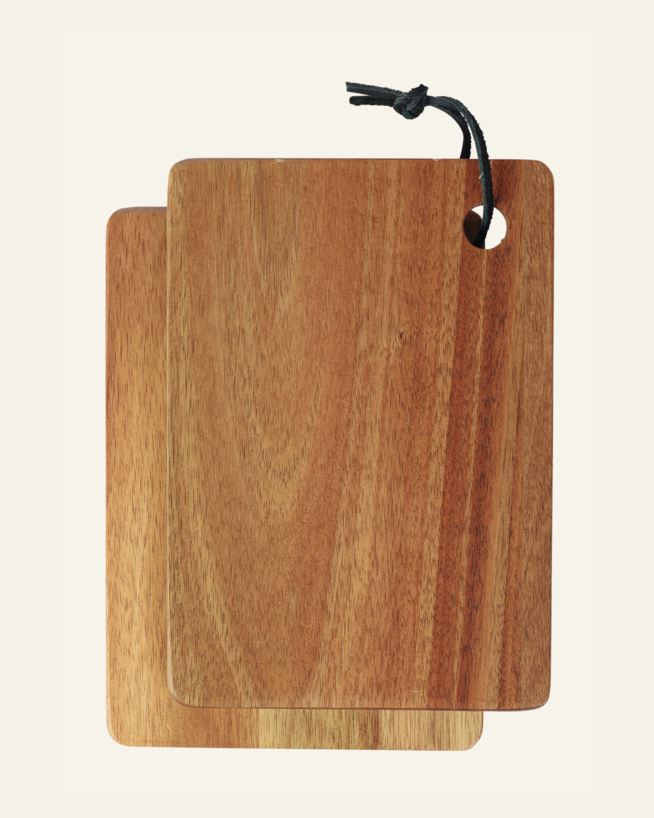 2-Teiliges Schneidebrett Natur - 20x14 cm Natur - 1