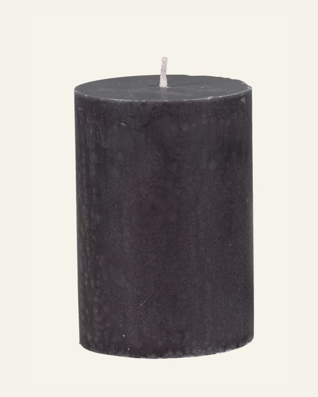 Stumpenkerze Dunkelgrau - 7x10 cm Dunkelgrau - 1