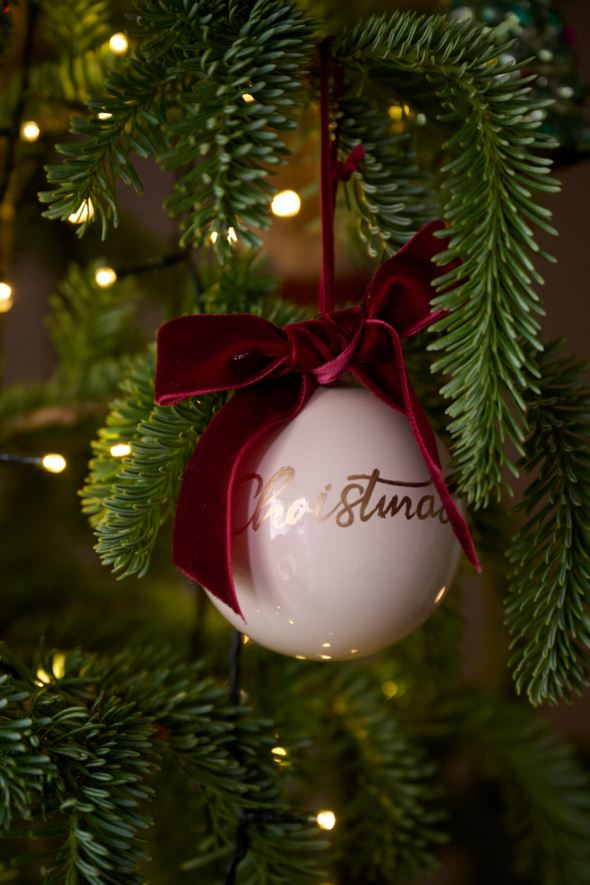 Weihnachtskugel Rot - 3