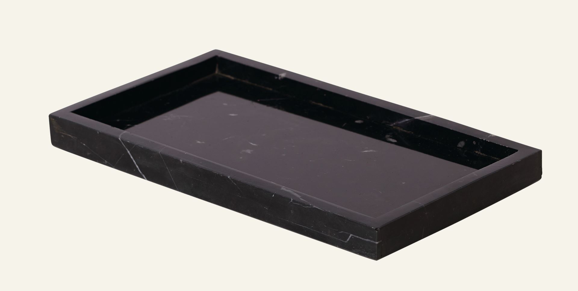 Marmorplatte Schwarz - 27x15,2 cm Schwarz - 1