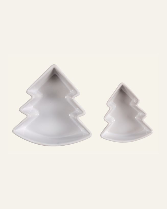 2 Stück Schalen Weiß - h 14,4 + 10,7 cm Weiß - 1