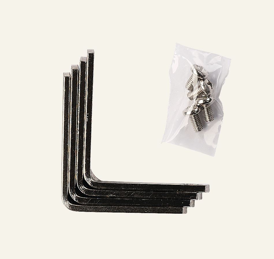 Winkelhalter für Wand 4 Stück Stahl - 5 cm Stahl - 1