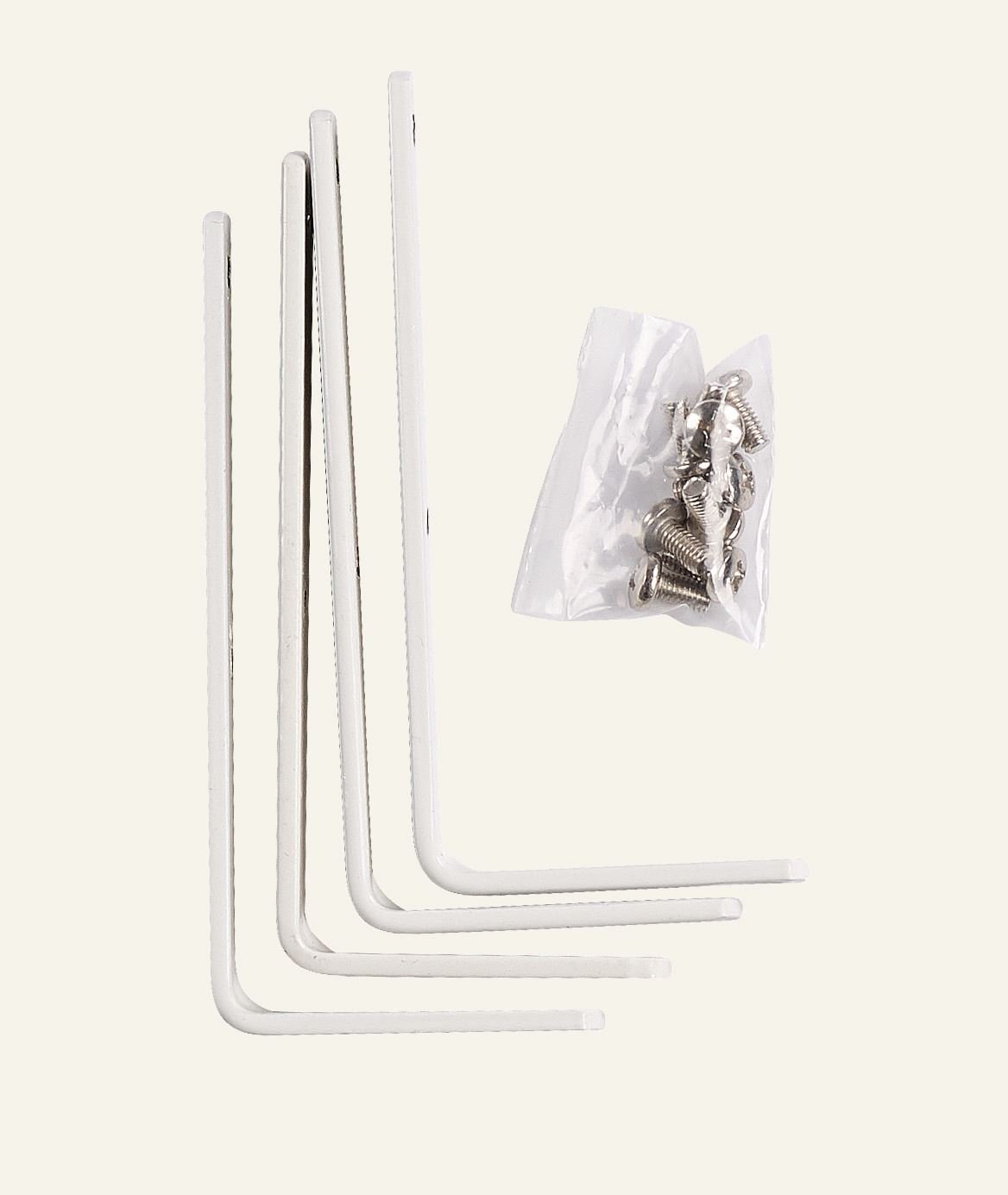 Winkelhalter für Wand 4 Stück Weiß - 5 cm Weiß - 1