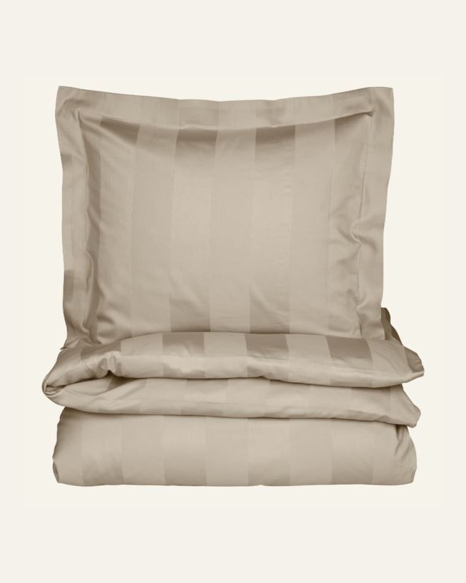 Satin-Bettwäsche Hellbeige - 135x200+80x80 cm Hellbeige - 1