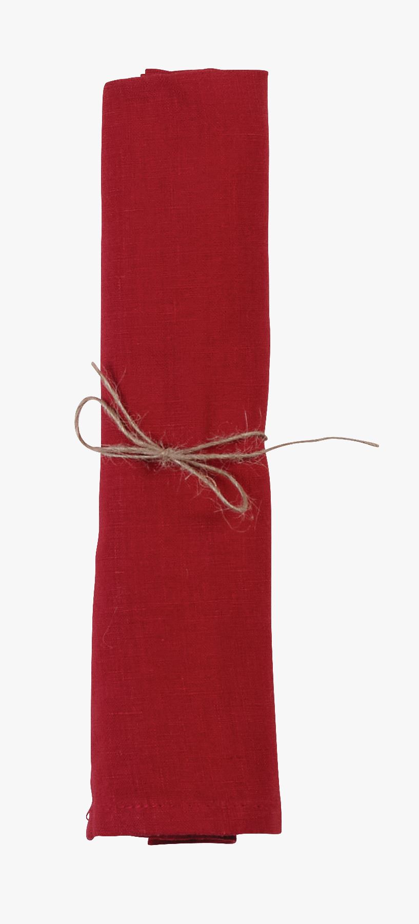 Leinenserviette Rot - 45x45 cm Rot - 1