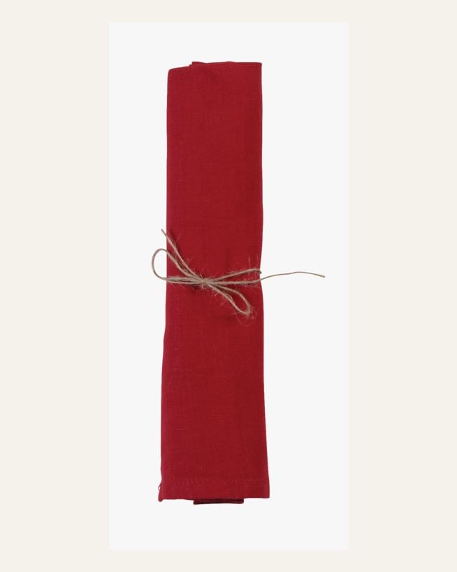 Leinenserviette Rot - 45x45 cm Rot - 1
