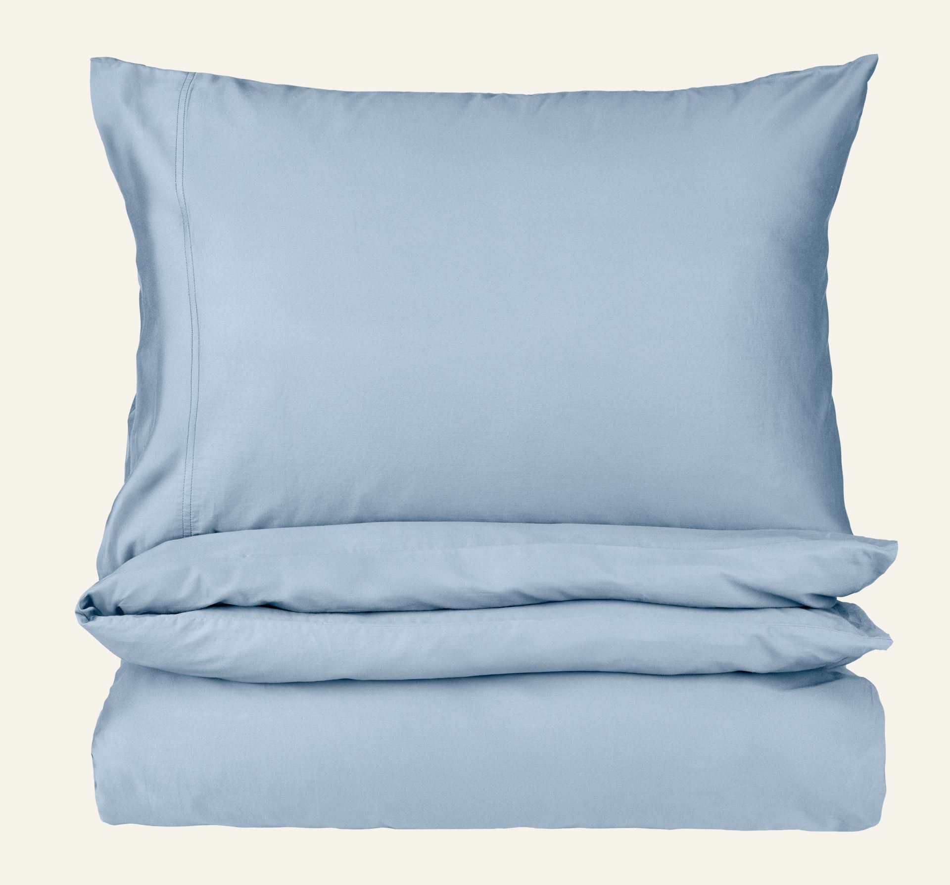 Satin-Bettwäsche Himmelblau - 135x200+80x80 cm Himmelblau - 1