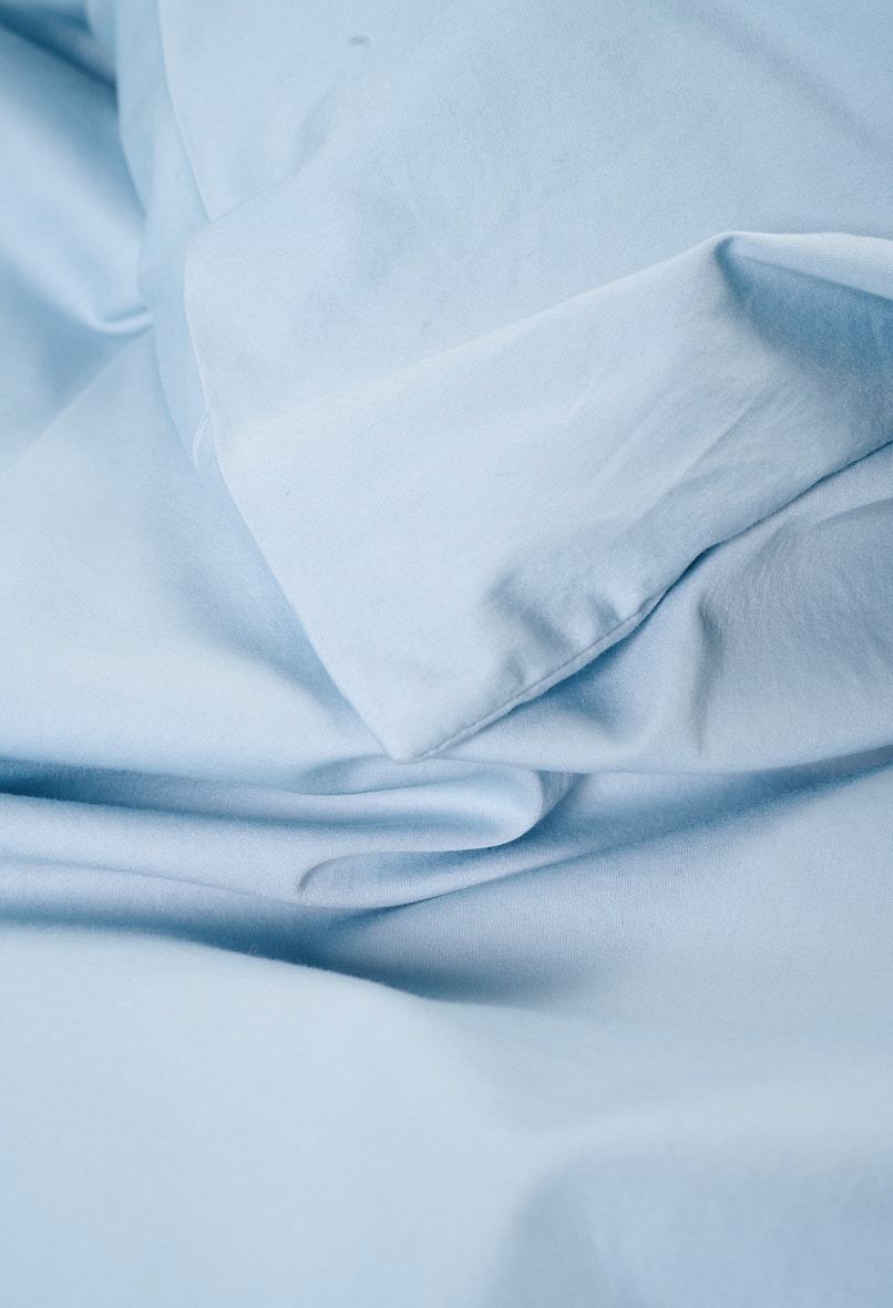 Satin-Bettwäsche Himmelblau - 2