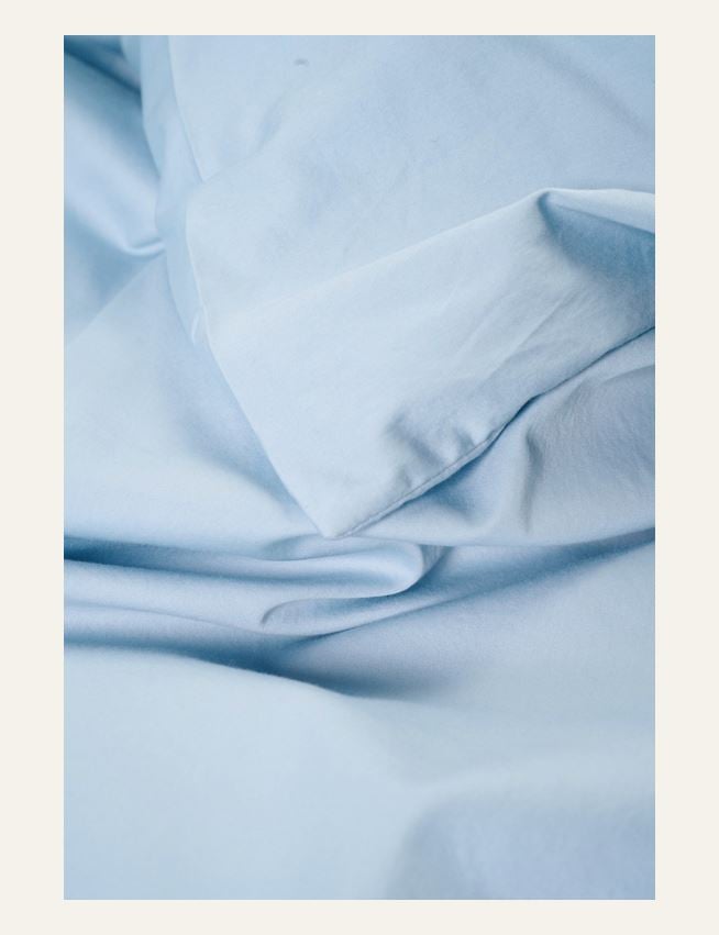 Satin-Bettwäsche Himmelblau - 2