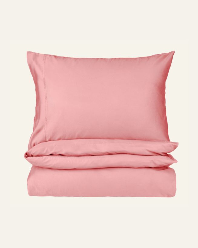 Satin-Bettwäsche Wüstenrosa - 135x200+80x80 cm Wüstenrosa - 1