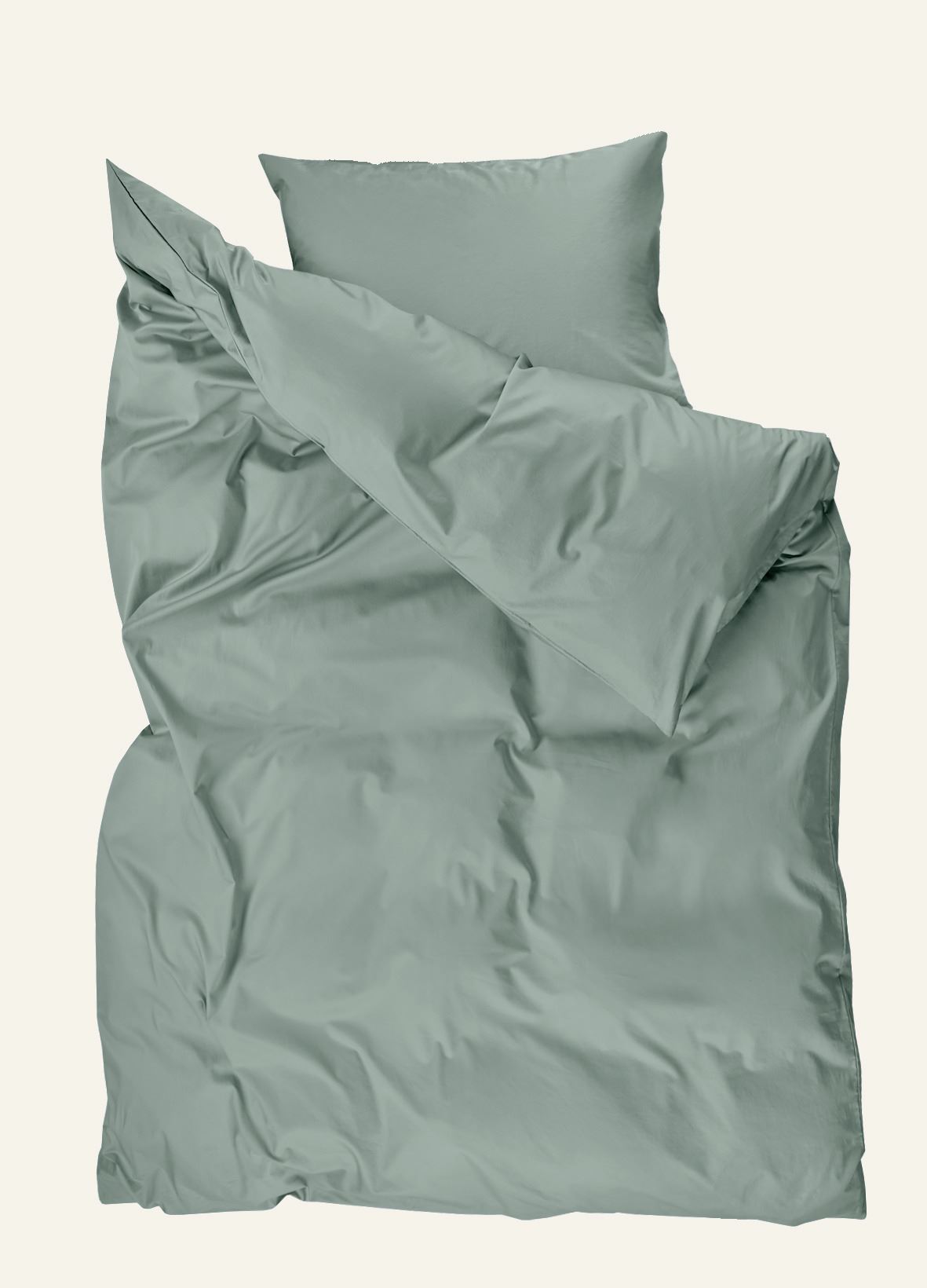 Satin-Bettwäsche Lindgrün - 3