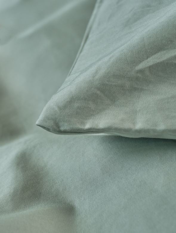 Satin-Bettwäsche Lindgrün - 2