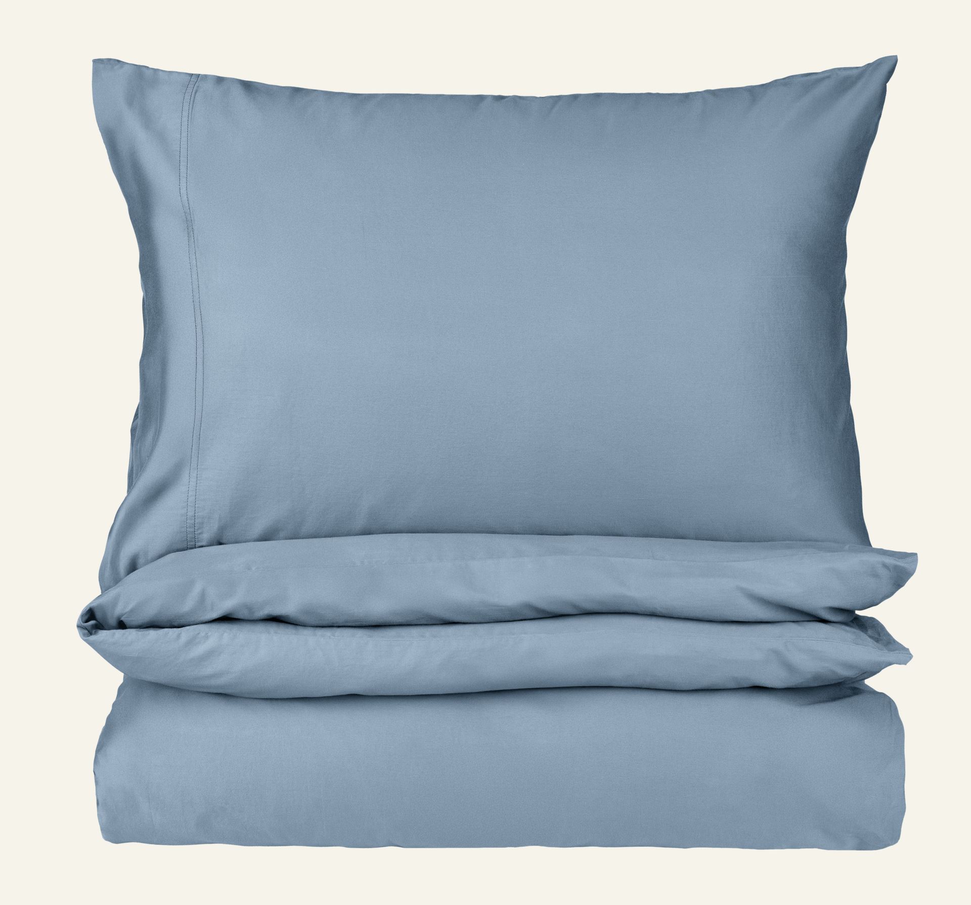 Satin-Bettwäsche Grau-blau - 135x200+80x80 cm Grau-blau - 1