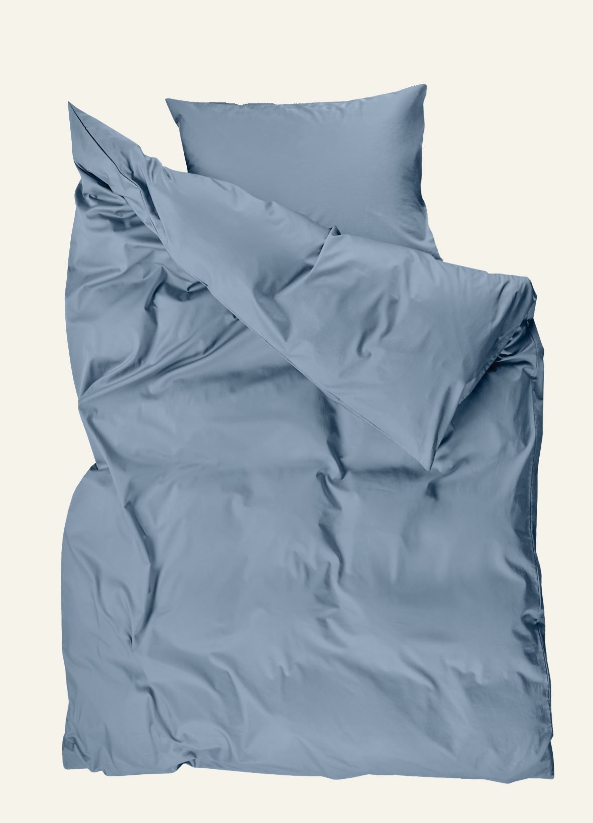 Satin-Bettwäsche Grau-blau - 4
