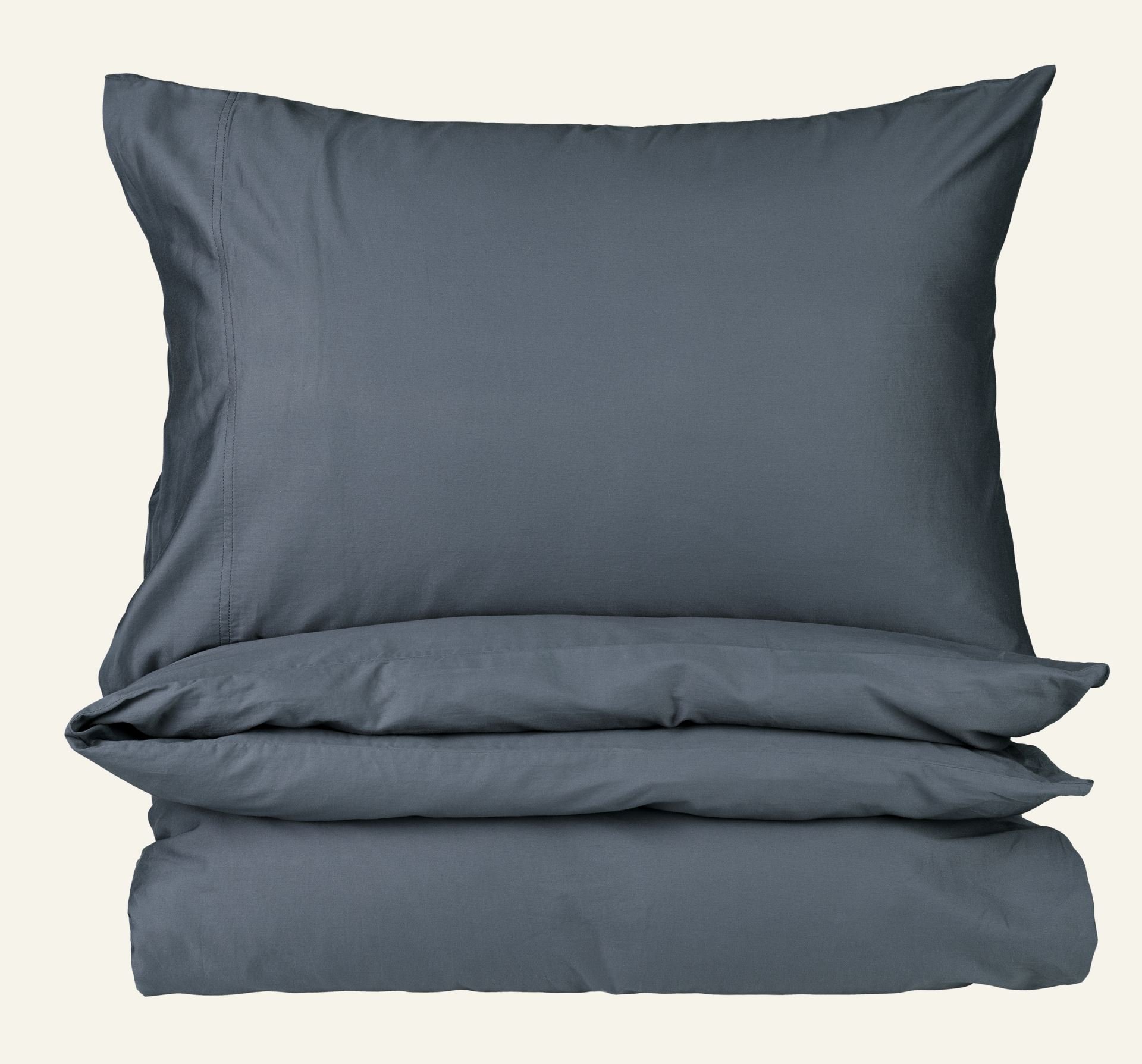 Satin-Bettwäsche Nebelblau - 135x200+80x80 cm Nebelblau - 1