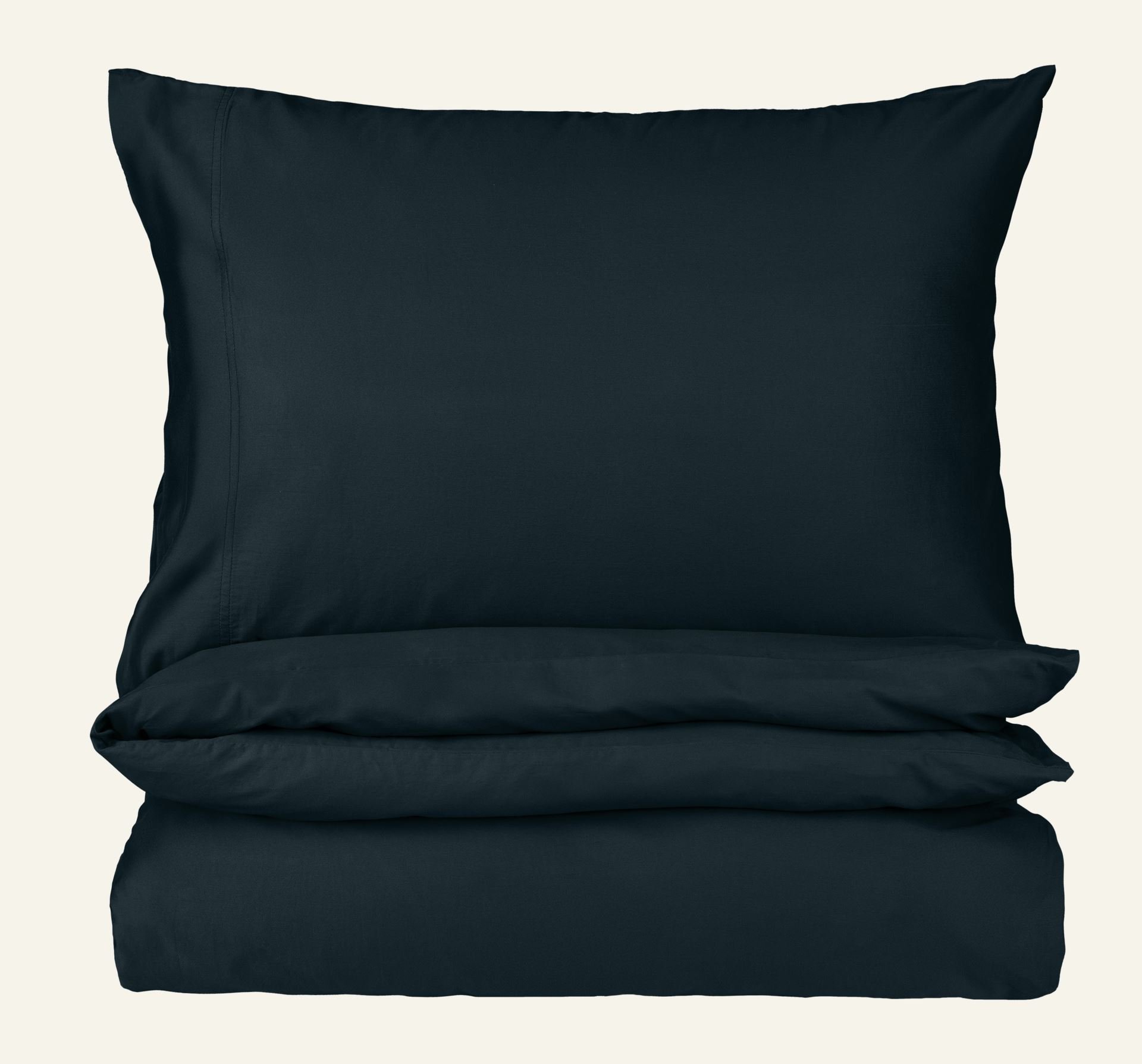 Satin-Bettwäsche Dunkelblau - 155x220+80x80 cm Dunkelblau - 1