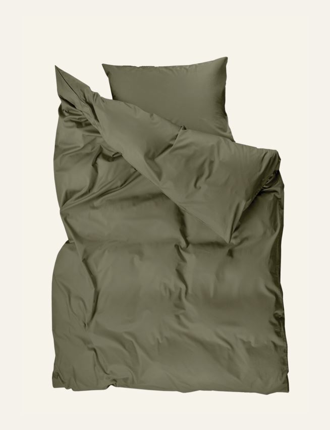 Satin-Bettwäsche Dunkelgrün - 3