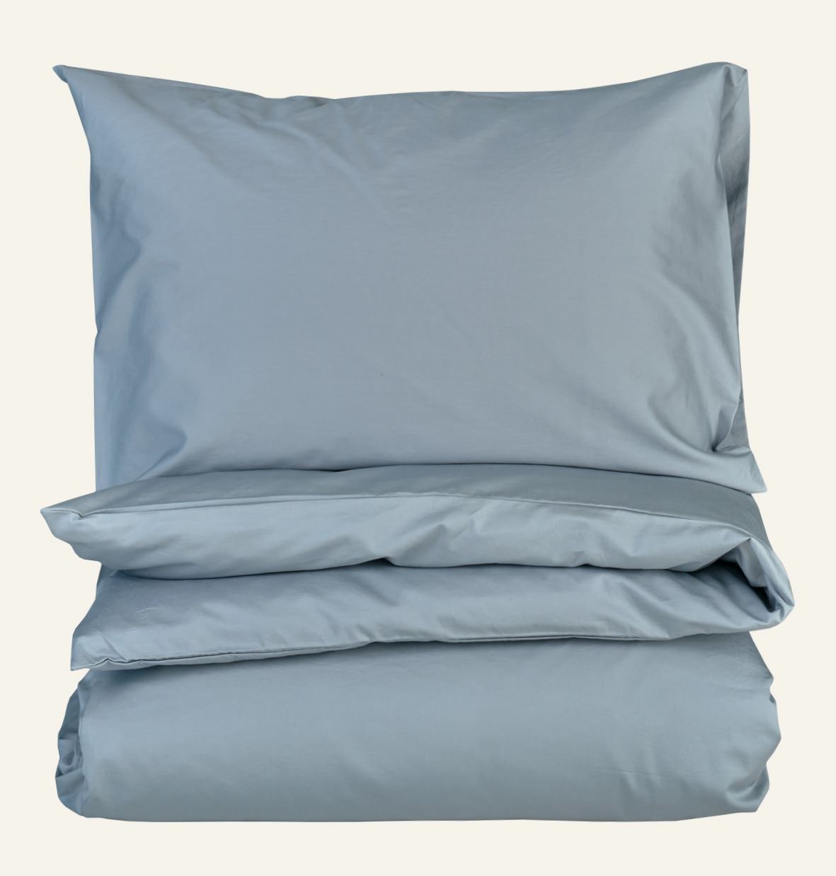 Satin-Bettwäsche Grau-blau - 2