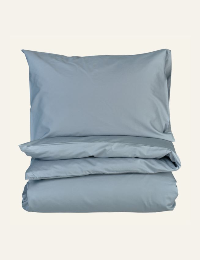Satin-Bettwäsche Grau-blau - 2
