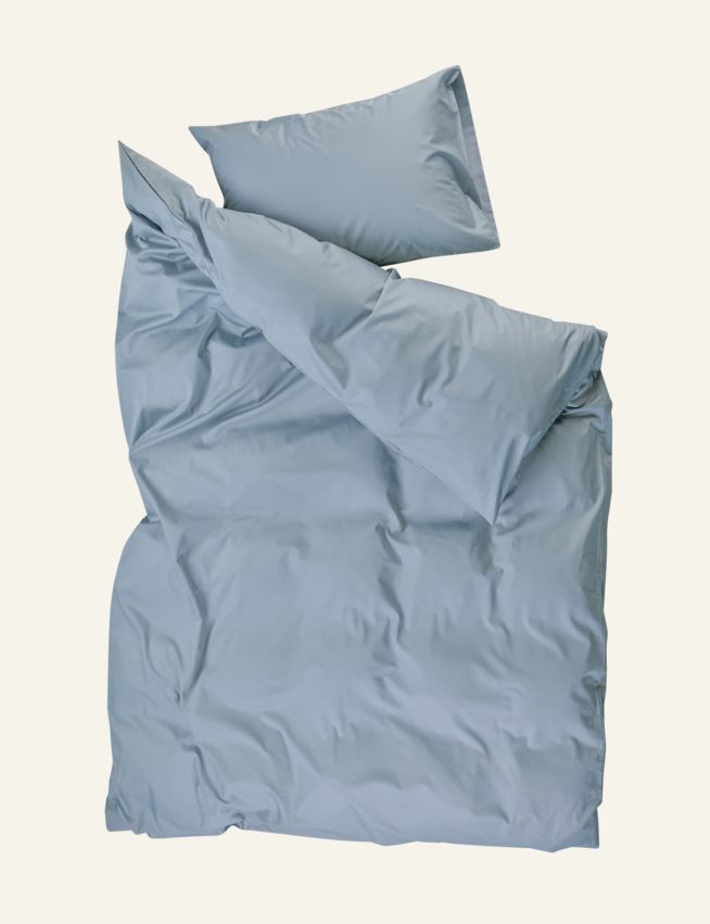 Satin-Bettwäsche Grau-blau - 3