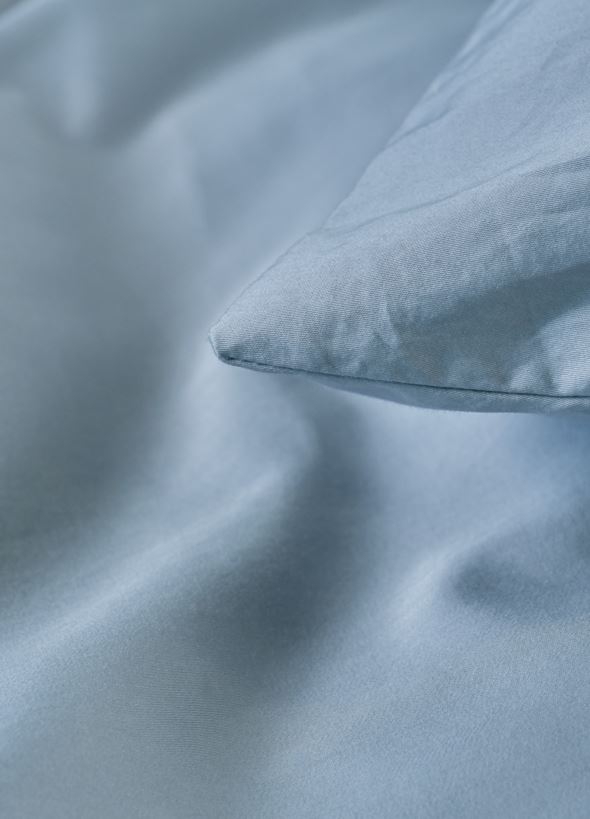 Satin-Bettwäsche Grau-blau - 5