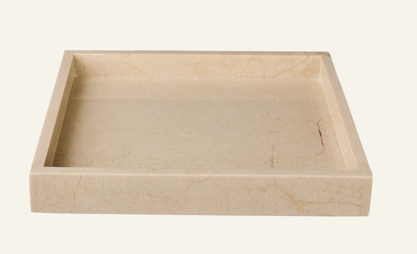 Marmortablett Beige - 23x23x3 cm Beige - 1