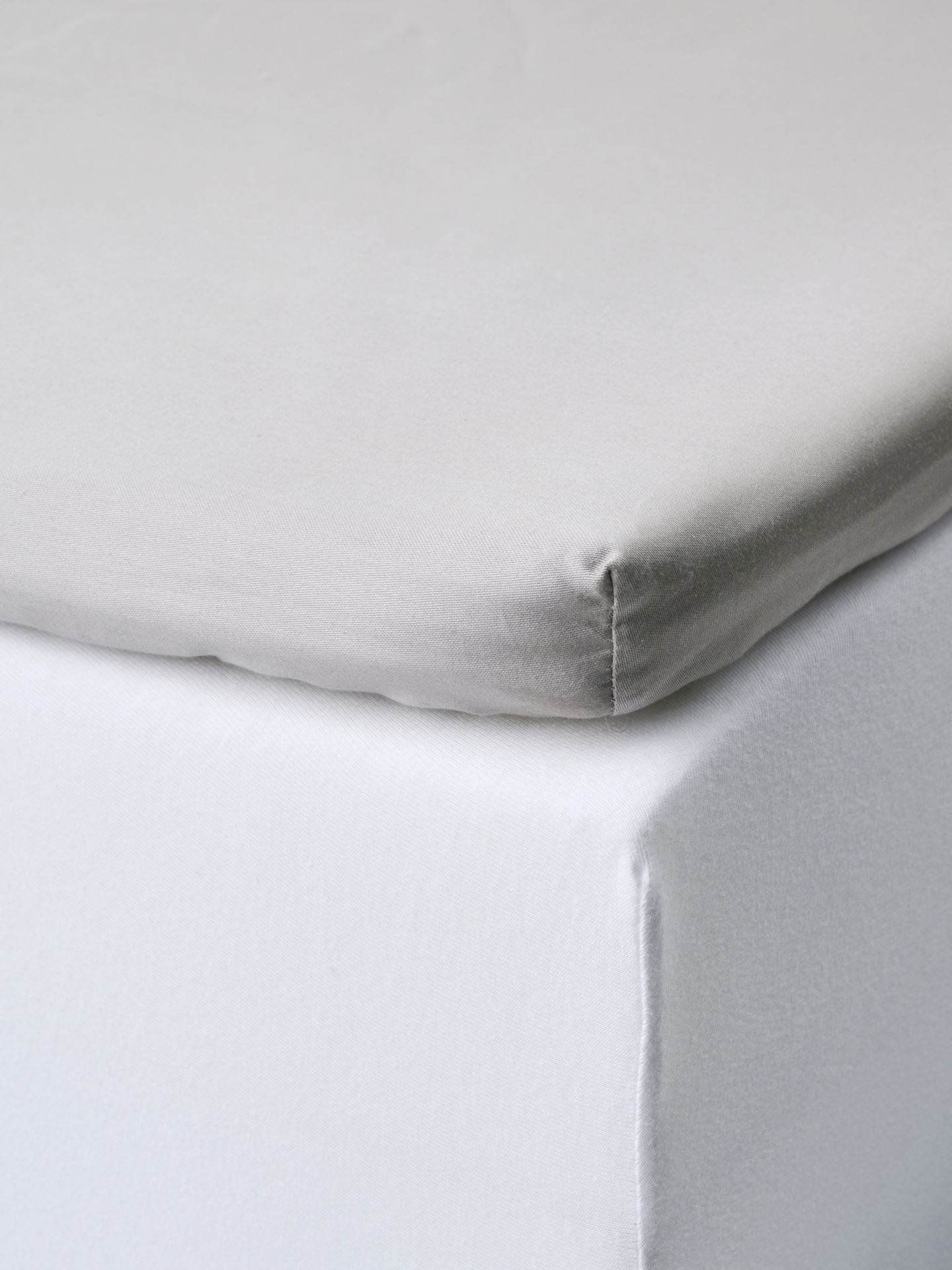 Spannbettlaken für Topper Hellgrau - 90x200 cm Hellgrau - 1