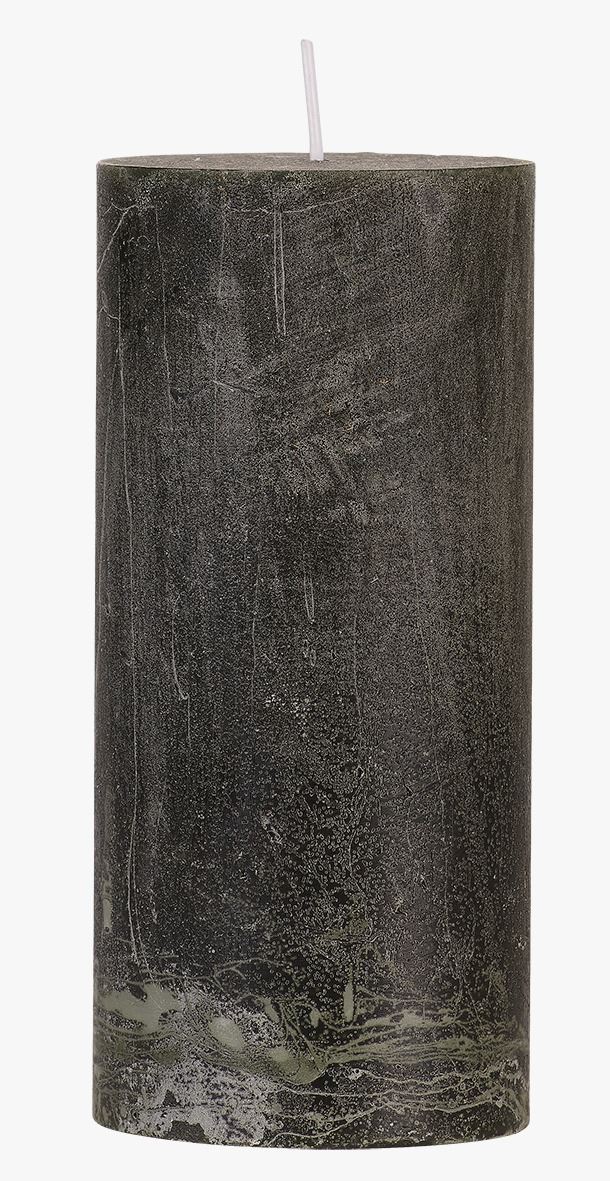 Stumpenkerze Dunkelgrün - 6,8x15 cm Dunkelgrün - 1